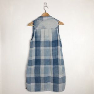 cloth & stone Dresses - Cloth & Stone blue checked plaid sleeveless dress cloth & stone Dresses - Cloth & Stone blue checked plaid sleeveless dress